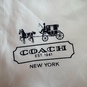 Coach Cream Storage Dust Bag, silky texture. 19”x23” for a large purse.